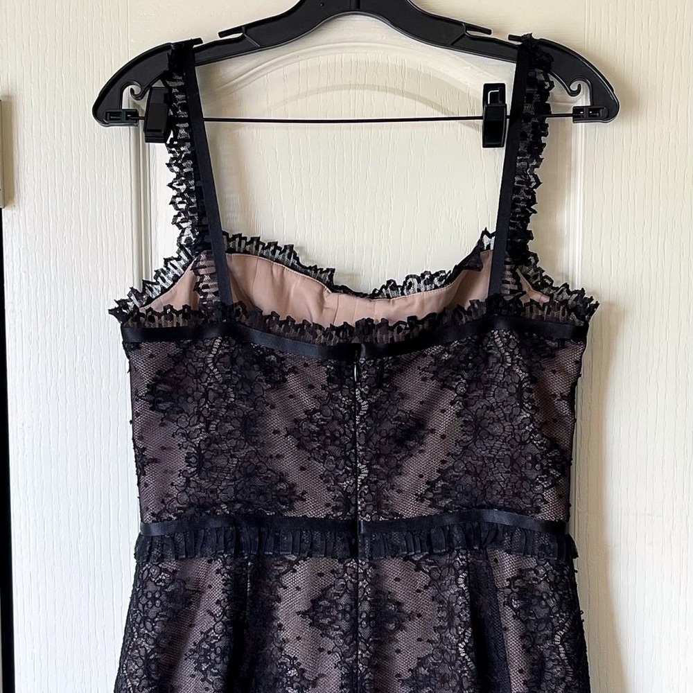 Alexis Kieran Lace Maxi Dress Black Sleeveless Sheer Bustier Gown Size Large EUC - Picture 6 of 7